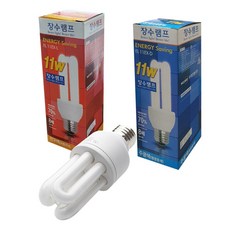 장수 절전 삼파장전구 램프 11w e26 가정용 전등 천장 베란다 실내 다마, 전구색, 선택사항:전구색 오렌지색