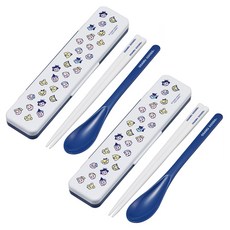 Skater 湯筷餐具組, 2個, 勺子+筷子+箱子, 小寒臉