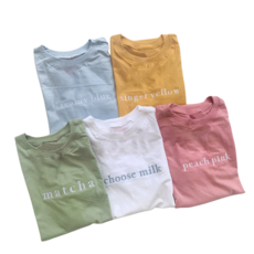 destinytshirt 字母刺繡短袖T恤 韓版寬鬆女裝 多色可選 均碼