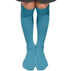 COUVER 청소년 아동용 운동용 무릎 높이 테리 쿠션 야구 소프트볼 멀티 스포츠 양말 하늘색 미디엄 253679