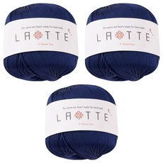 실바람섬유 라떼 뜨개실, 30 네이비, 3개