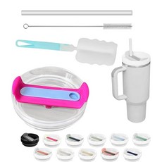 대용량 텀블러 호환 밀폐뚜껑 20oz 30oz 40oz 교체뚜껑 887ml 591ml 1180ml, 레드바구니, 1세트