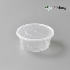 750ml 프라장 원형용기 세트 배달용기 일회용용기 PP사출용기 R24F, 1박스, 50개입
