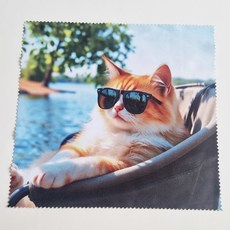 귀여운 고양이 휴대용 극세사 안경 닦이천 클리너 닦기 딱이 선물용