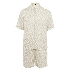 펜디 중고 기하학 프린트 리넨 세트