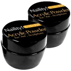 Naility!(네이리티!) 아크릴 파우더 슈퍼클리어 15g 2개 세트