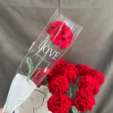 뜨개질 카네이션 조화 어버이날 꽃 화분