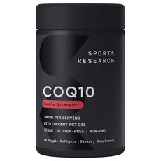 SPORTS RESEARCH 輔酶Q10植物軟膠囊 200mg, 1罐, 90顆