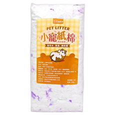 毛家庄 倉鼠紙棉-紫白木漿 纖維 無香棉紙墊料 倉鼠墊料無塵紙棉，柔軟舒適，吸水除臭, 450g, 1個