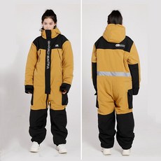 오토바이방한복 오토바이우주복 겨울 배달 방한복 라이더, 머스타드