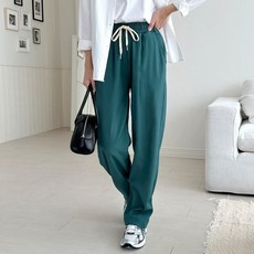 여성 루즈핏 통바지 허리밴딩 편안 슬랙스 4계절