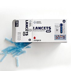세원메디칼 재사용 가능 수동랜싯 26G 십자형 채혈침, 2개, 200개입