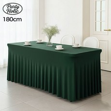 파티홀릭 생일 돌잔치 백일상 칠순잔치 파티용 기업박람회 무지 행사 테이블보, 가로180cm, 다크그린, 1개