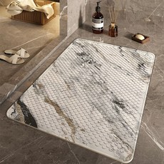 大理石紋吸盤PVC防滑浴室腳踏墊 防水耐髒 適用洗手間與門口, 達諾爾大理石一吸盤防滑墊,40X70cm【實惠款】, 1個