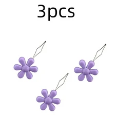 노인용 쉬운 바느질 바늘 장치 꽃 모양 실 꿰기 가죽 공예 도구 바느질 바느질 바느질 액세서리 1PC, 20 Purple-3pcs