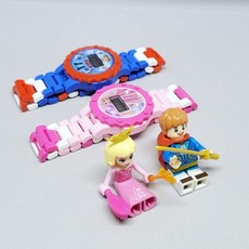 블럭시계 유아 아동 남아 여아 손목시계 어린이집답례품 구디백 단체선물, 블루(남아), 1개