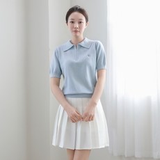 클레이스 집업 반팔 니트