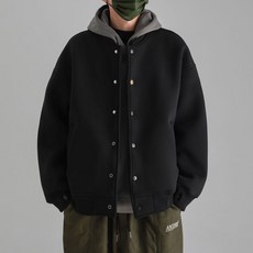 300斤大碼男裝加絨加厚棒球服外套男秋冬季ins潮牌寬鬆休閒夾克男