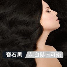 樹飛雪 髮學院 健康植萃護髮染髮劑 染髮霜 染髮膏, 1個, 寶石黑 (灰白髮專用) 80ml-配件版, 寶石黑 (灰白髮專用)