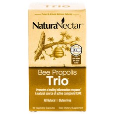 NaturaNectar Trio巴西蜂膠無麩質素食膠囊, 蜂膠三重奏, 60件