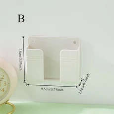 리모컨 및 휴대폰을 위한 다기능 벽걸이 정리함, 02 B white