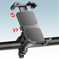 암나아 탁잠김 자전거 핸드폰 휴대폰 거치대, 1개, 블랙