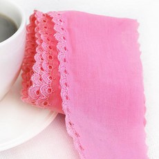 데코탑 스팽클띠 망사자수레이스모음 테이블자수매트 면토숀 모자장식띠 신상품 리폼, 컬러플진핑크, 1개