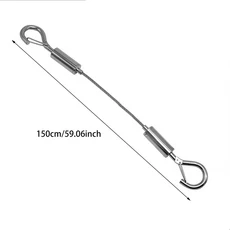 스테인리스 스틸 와이어 로프 조절 가능한 아트 페인팅 걸이 광고판 사진 프레임 장식, 04 1.5 meters