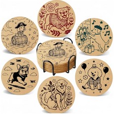 Mahjong 컵받침 칵테일 8피스 - 사각 흡수성 세라믹 컵받침 코르크 뒷면 스탠드 포함 음료 칵테일 파티 마작 파티 마작 애호가를 위한 선물 25.4 x 25.4c, Boho Coasters