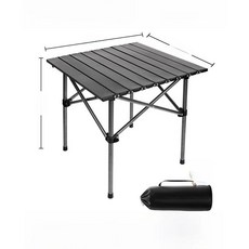 휴대용 접이식 캠핑 의자 야외 낚시 여행 기차 좌석 독립형 경량 벤치 아트 학생 스타일, 23. 【휴대용 접이식 테이블】 오닉스 블랙 (강화 스