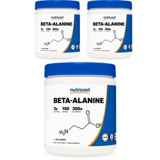 nutricost β-丙胺酸粉 無調味 無麩質, 300g, 3罐