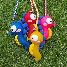 골프티걸이 해마 캐릭터 티꽂이 귀여운 골프용품 라운딩 소품 골린이 선물추천, 빨강, 1개