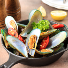 뉴질랜드 청정해역의 통통한 초록입 그린홍합(M), 2개, 800g