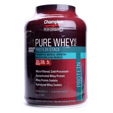 CHAMPION NUTRITION 純乳清加蛋白質堆棧無麩質, 巧克力布朗尼, 1個, 2.2 公斤