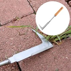 틈새 관리 보도블럭 잡초 제거 스텐 정원 모서리 구석 L자 잡풀 뽑기 낫 제초 칼, 1개