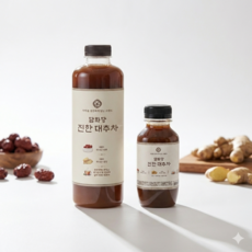 담화당 국내산 대추로 만든 수제 대추차 진한 원액 1kg, 5개, 1개입, 330g