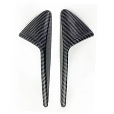 쿠쿠스토어 테슬라 모델 3 Y X S 사이드 카메라 탄소 섬유 보호 커버에 대 한 2PCS 자동차 액세서리 2017-2, 02 Matte carbon fiber