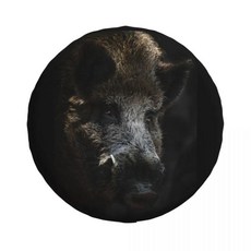 자동차 블랙 애니멀 페이스 스페어 타이어 커버 휠 소프트 트레일러 핏, 9. 9, B. 16 inch