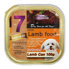 강아지 사각캔 양고기 100g 1P 반려견 습식 사료 간식/강아지캔 강아지간식, 1개