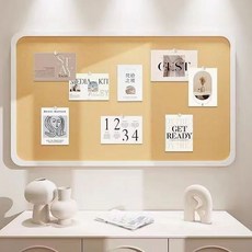 거와스 무타공 부착식 펠트 보드 계시판, 1개, 화이트