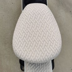 電動車座套座墊四季通用坐墊保暖電瓶車隔熱自行車防曬加絨加厚, 米色,圓頭前座+後座套, 1個