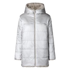 세이브더덕 페이크 퍼 후드 퀼팅 코트