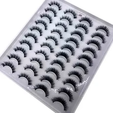 3D 인공 밍크 인조 속눈썹 두껍고 푹신한 20쌍은 아이 메이크업과 미용에 재사용 가능합니다., 06 20pairs-H84