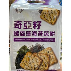 山霸 奇亞籽 螺旋藻海苔蔬餅 奶素 200g, 1個