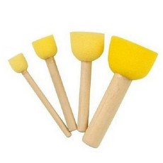 木柄海綿刷套裝，兒童繪畫塗色工具，多尺寸可選，安全無毒, 1個