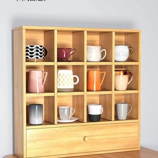 머그컵 정리대 찻잔 선반 거치대 주방 수납 홀더 싱크대 컵 진열대용, I. 높이 60cm 길이 60cm 통나무서랍형