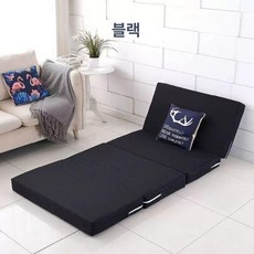 두꺼운 접이식 매트 분리형 바닥용 리스, 리얼 블랙, 블랙