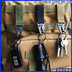 【5.2萬人收藏】尼龍織帶鷹嘴扣戶外戰術裝備水瓶扣鑰匙扣鷹嘴背包掛鉤腰帶登山扣, 鷹嘴扣（黑色）,5個, 1個