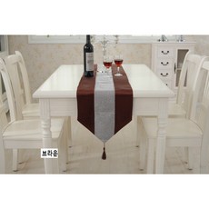 ANTS 歐式亮面裝飾桌旗, 棕色, 32 x 180 厘米