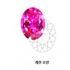 루스 스톤 인조 사파이어 합성보석 핫핑크 드래곤 컬러 원석반지 DIY 보석재료, 1개, 알 모양 3x5mm